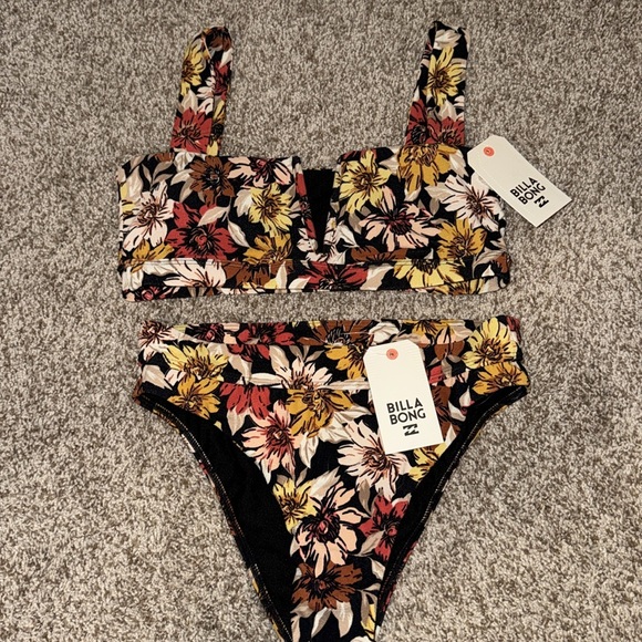 NWT - Billabong Multicolor Floral Bikini - Picture 2 of 11